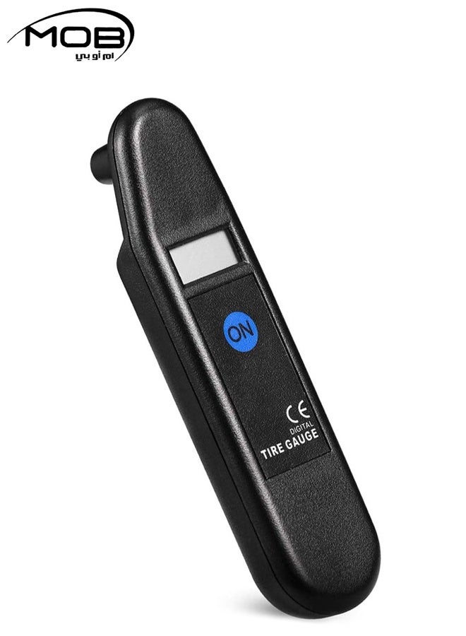 MOB Digital Tire Pressure Gauge 0–100 PSI / 0–7 BAR LCD Display, Mini Portable Car Tyre Air Pressure Tester with Auto Shut Off, One Button Operation, Accurate Valve Stem Nozzle for Car Motorcycle Bicycle Truck - Image 1